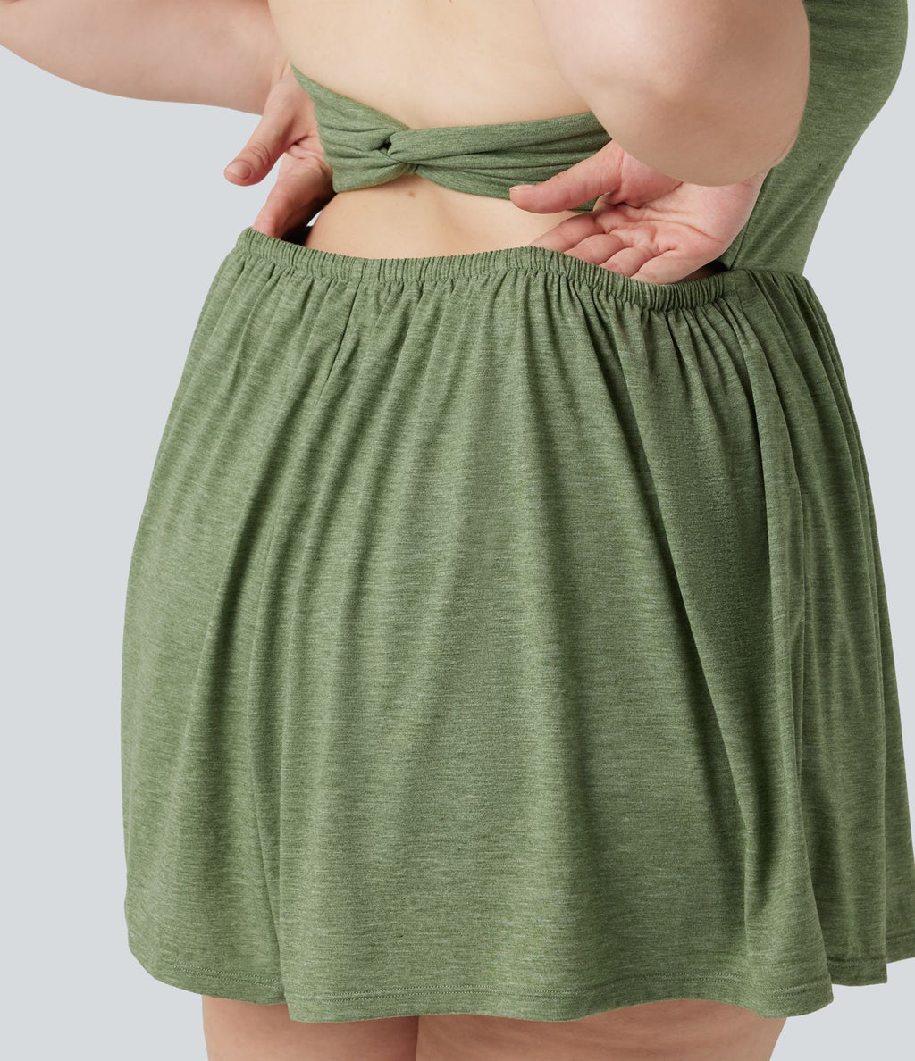 Combishort grande taille avec coussinets amovibles, poches et design accès facile Easy Peasy