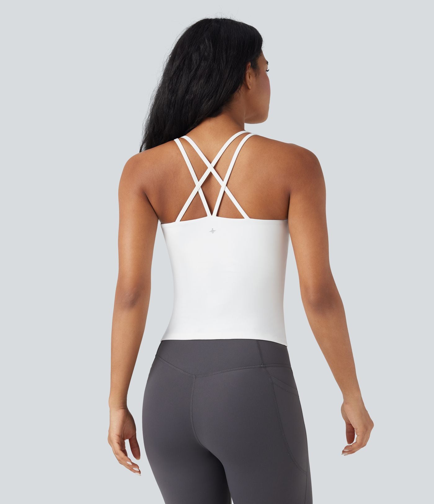 Débardeur yoga SoftlyZero™ Plush double bretelles dos croisé longueur étendue