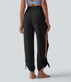 Jogging de yoga taille haute effet frais InstantCool liens sur les côtés avec poches, protection solaire UPF50+