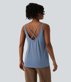 Débardeur casual col U coupe ample