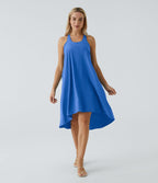 Robe décontractée mi-longue Breezeful™ dos nageur poche latérale fluide asymétrique séchage rapide A-C