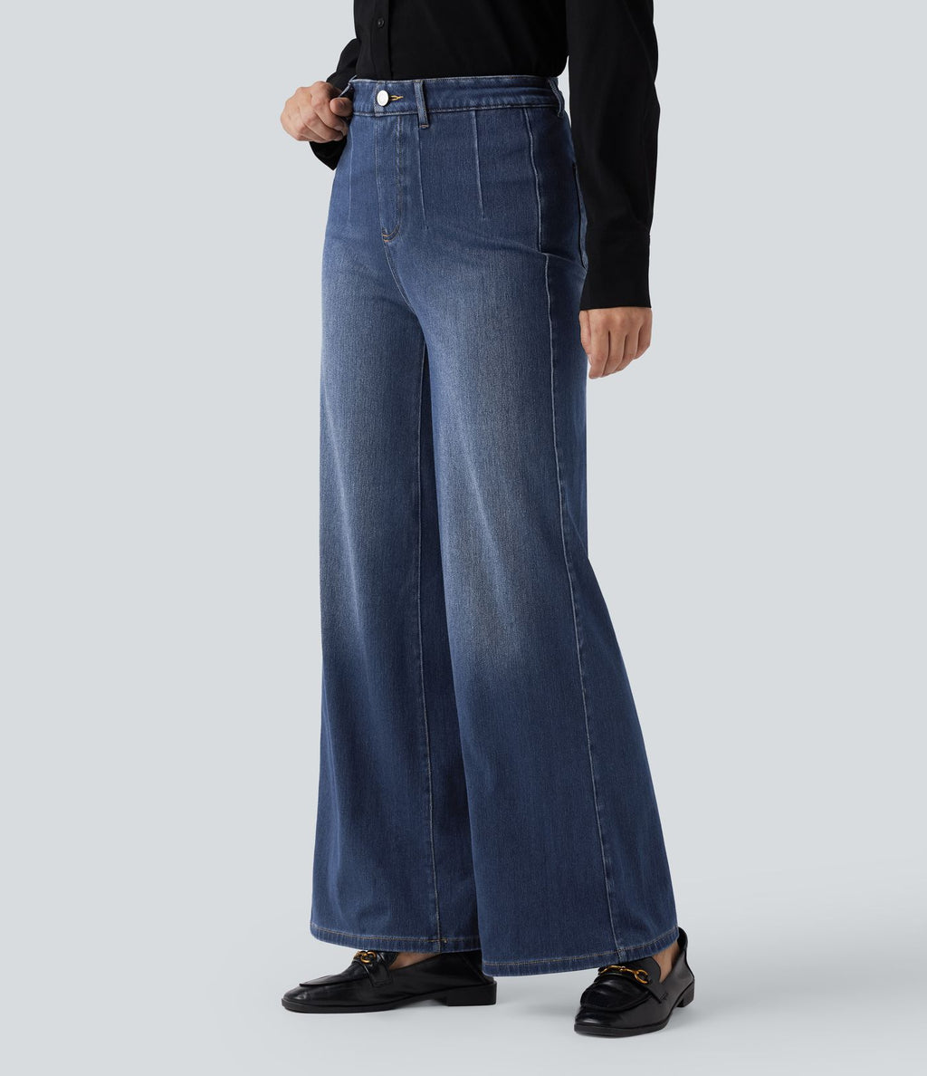 Halara Flex™ Jean large décontracté taille haute gainant avec poches