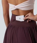 Short de running 2-en-1 taille haute 12,5 cm avec poches