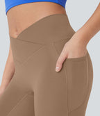 Softlyzero™ Legging Capri Unis Poches Croisées - UPF50+