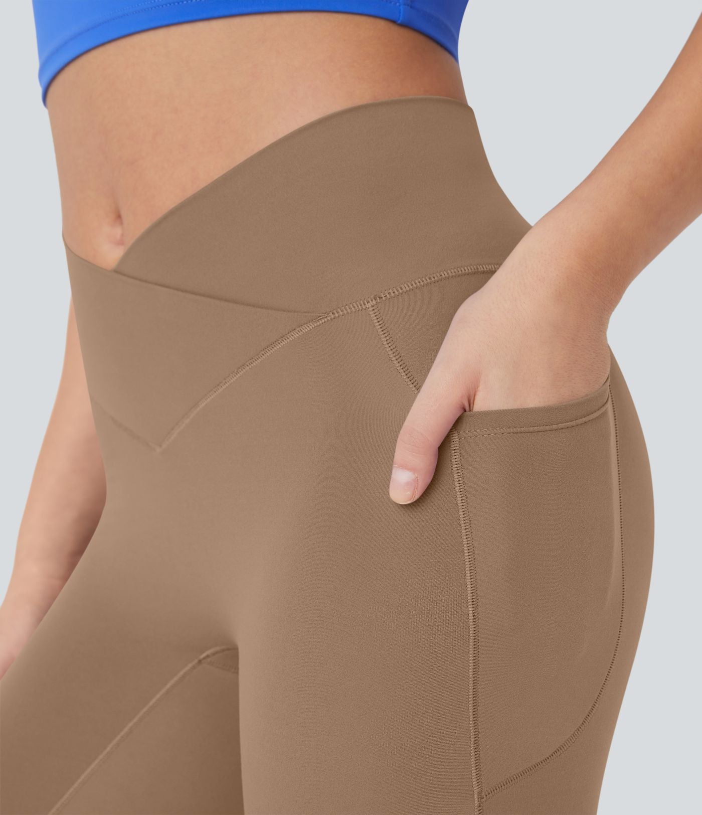 Softlyzero™ Legging Capri Unis Poches Croisées - UPF50+
