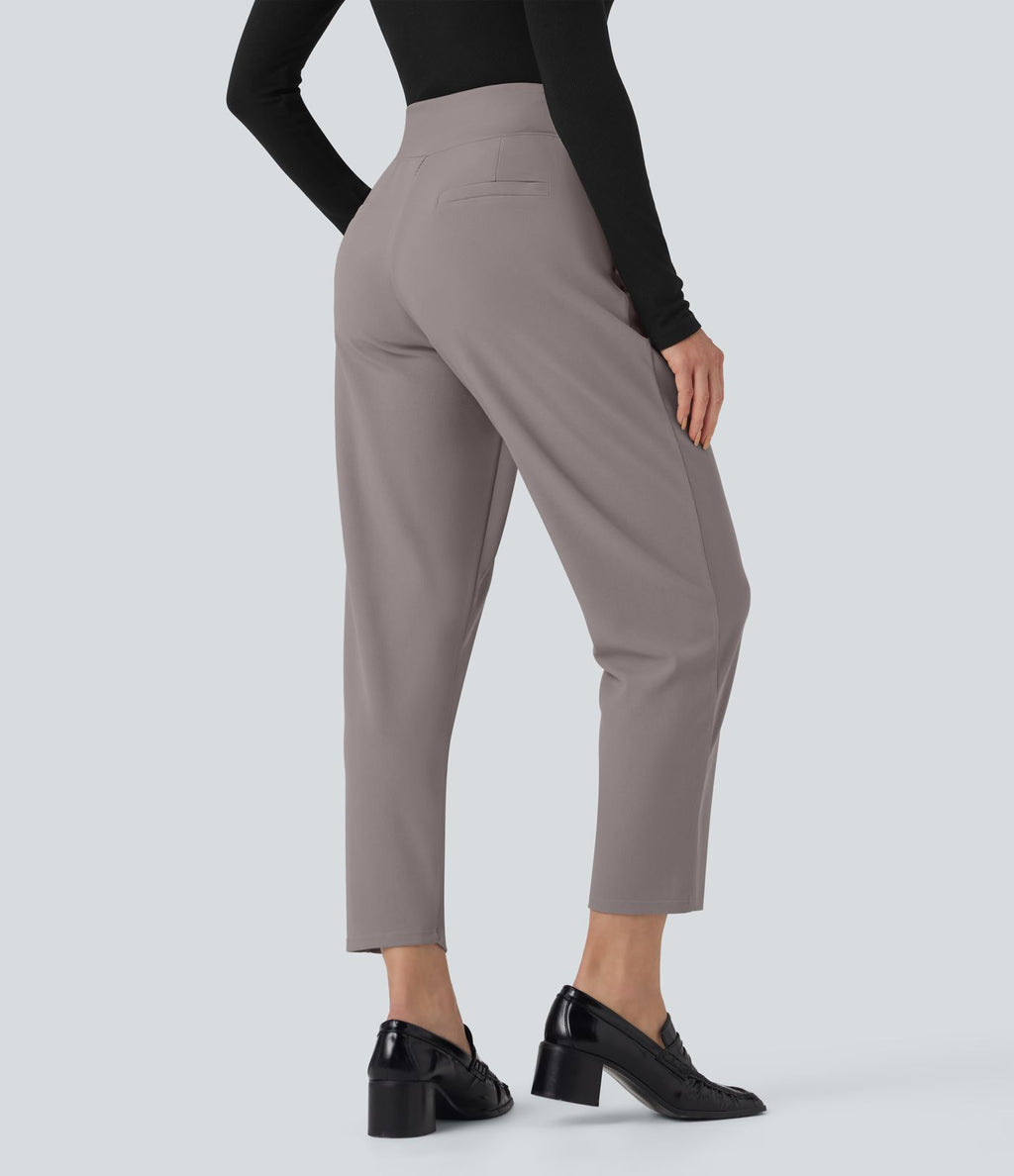 Pantalon tailleur fuselé Halara Flex™ taille mi-haute micro gaufré gainant avec poches