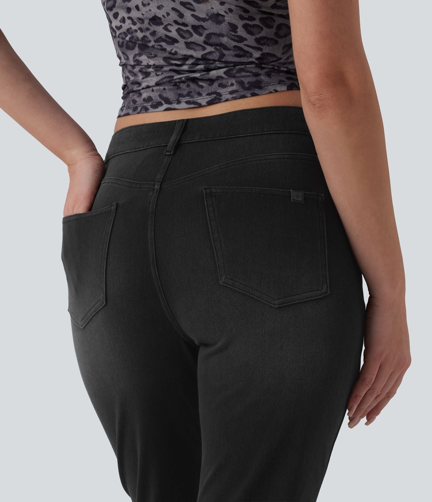 Halara Flex™ Jean évasé asymétrique taille haute avec poches