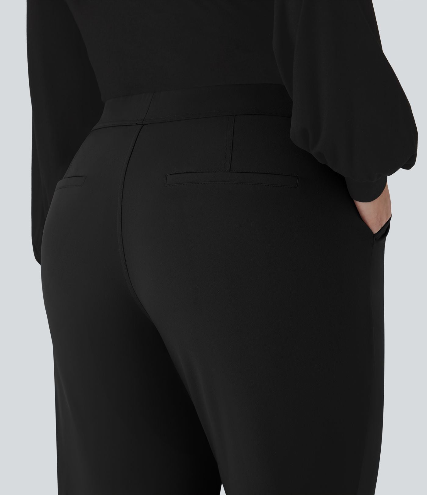 Pantalon tailleur évasé grande taille taille haute Halara Flex™ DayStretch avec poches