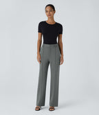 Pantalon de travail coupe droite zippé taille haute Halara Flex™ avec poches