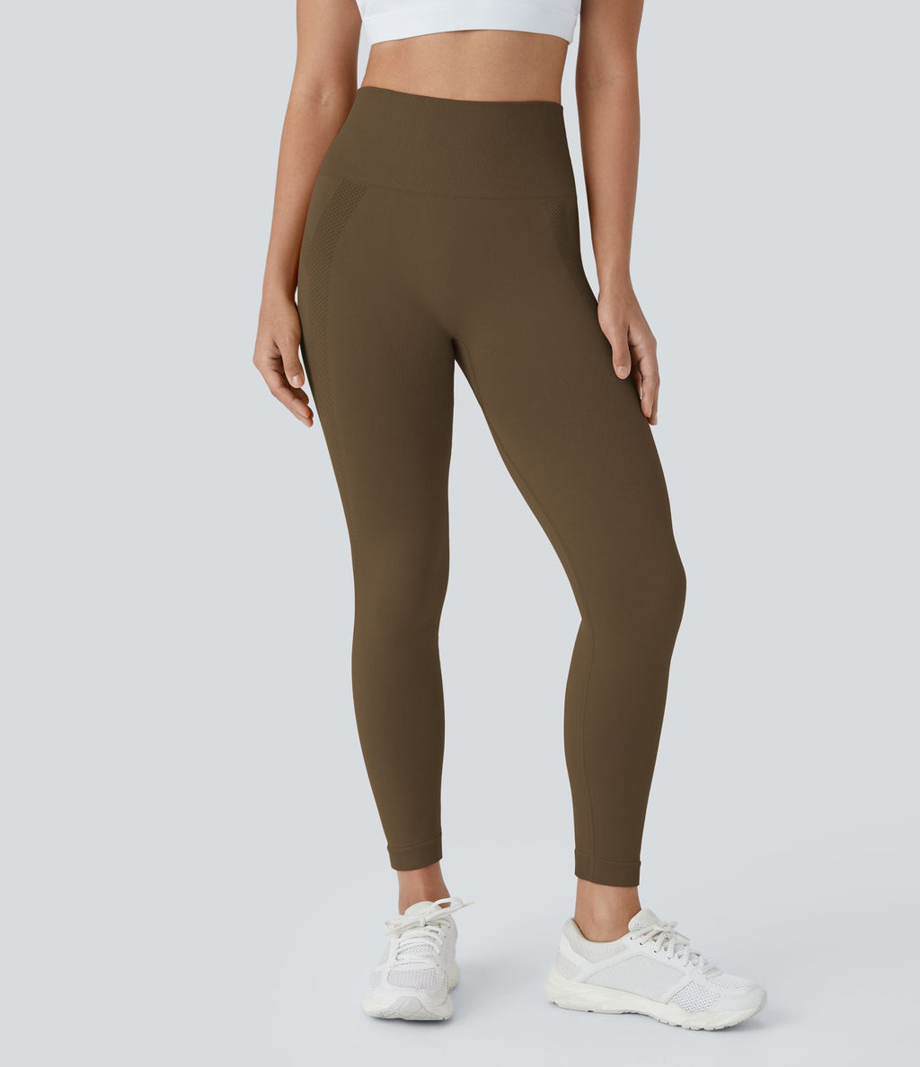 Legging yoga 7/8 taille haute froncé sans couture OneForm Seamless Flow
