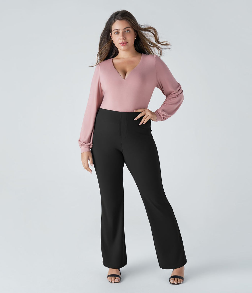 Pantalon tailleur taille haute grande taille Halara Flex™ avec poches