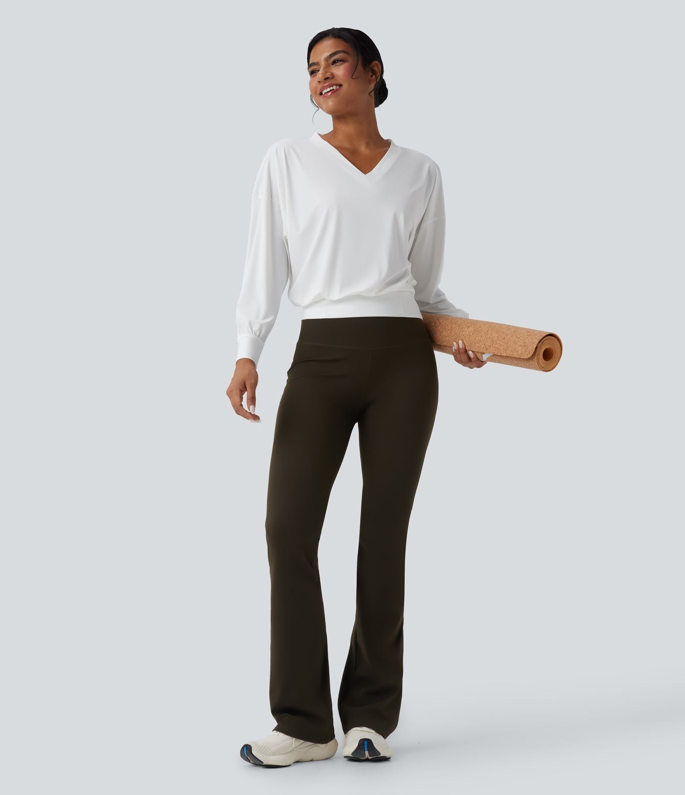 Top yoga sport oversize col V Cool Touch séchage rapide