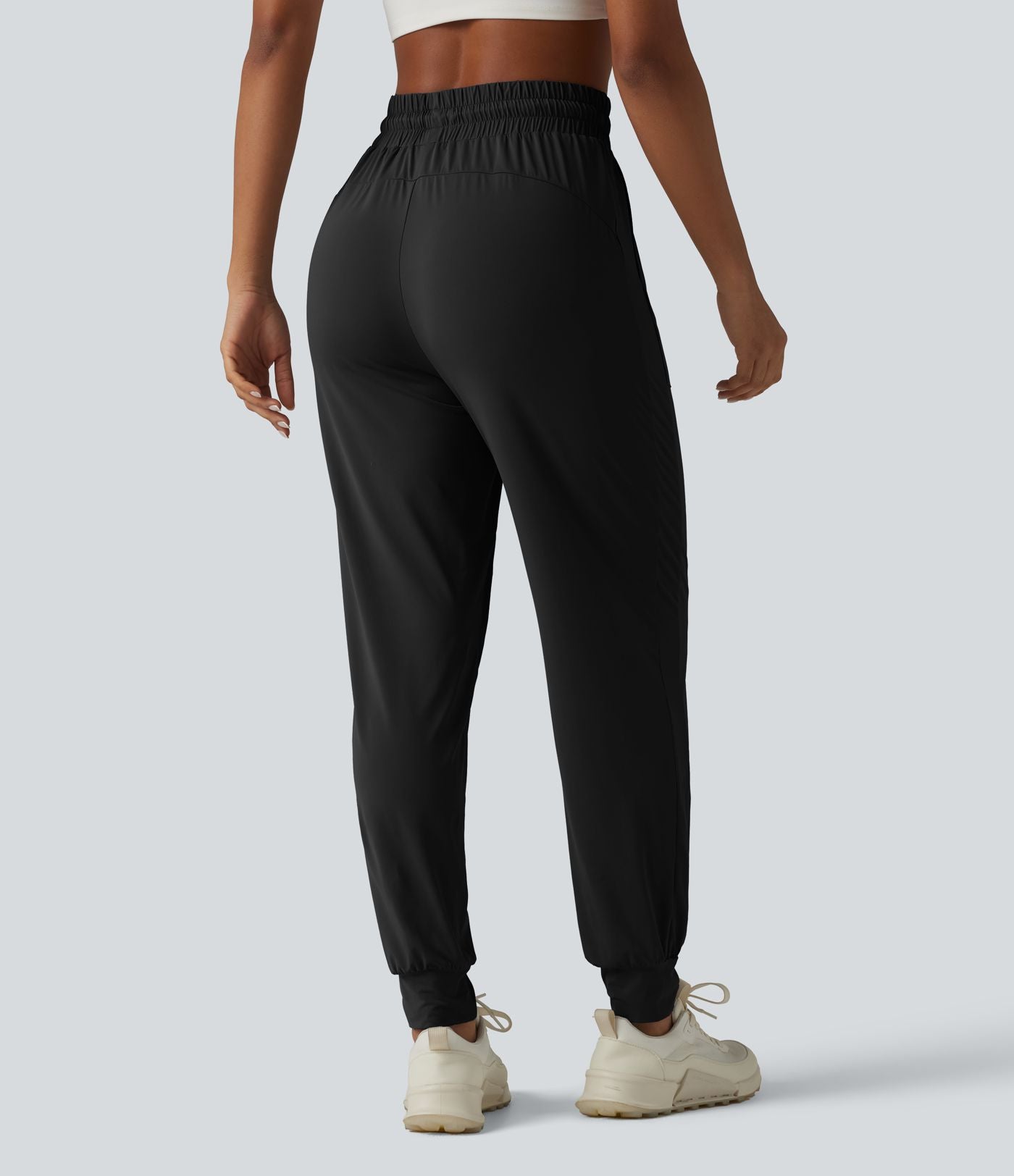 Jogging de sport taille haute cordon de serrage effet frais InstantCool UPF50+ avec poches