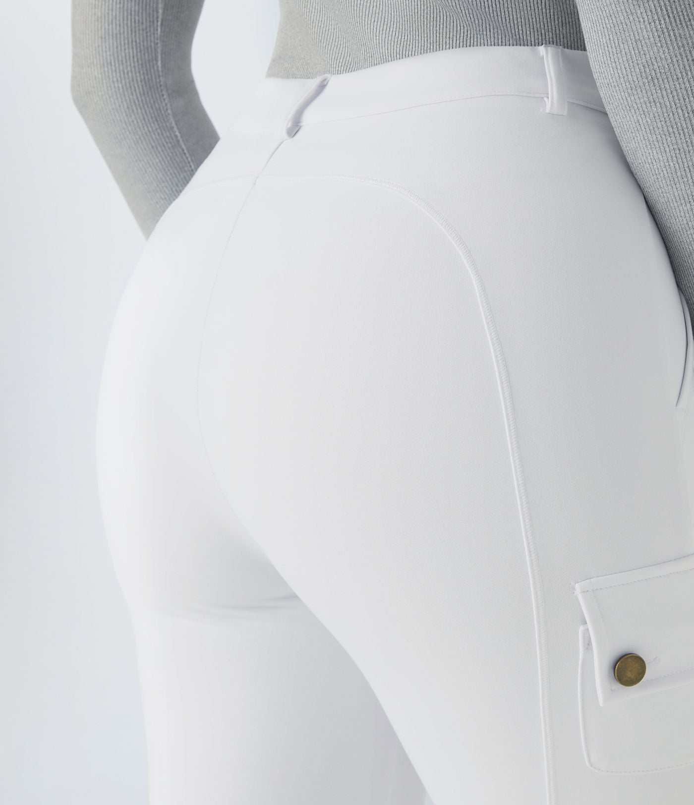 Pantalon cargo ajusté uni taille haute DayStretch avec poches zippées