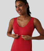 Robe de tennis courte 2-en-1 Halara UltraSculpt™ effet push-up bonnets E-G avec poches – Édition Easy Peasy