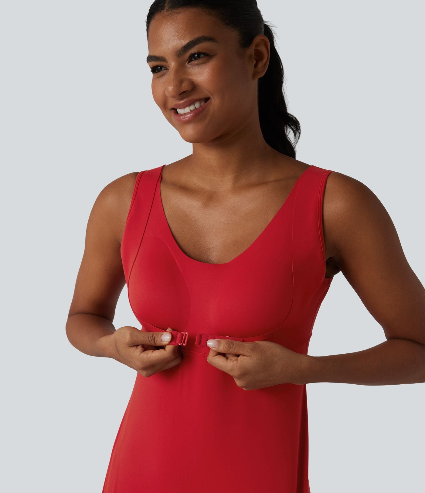 Robe de tennis courte 2-en-1 Halara UltraSculpt™ effet push-up bonnets E-G avec poches – Édition Easy Peasy