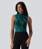 OneForm Débardeur de yoga sans couture col cheminée color block Seamless Flow