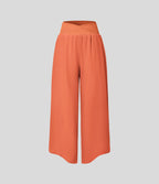 Breezeful™ Pantalon Fluide Vacances Séchage Rapide Taille Haute Croisée Poches Latérales Plissées Fente
