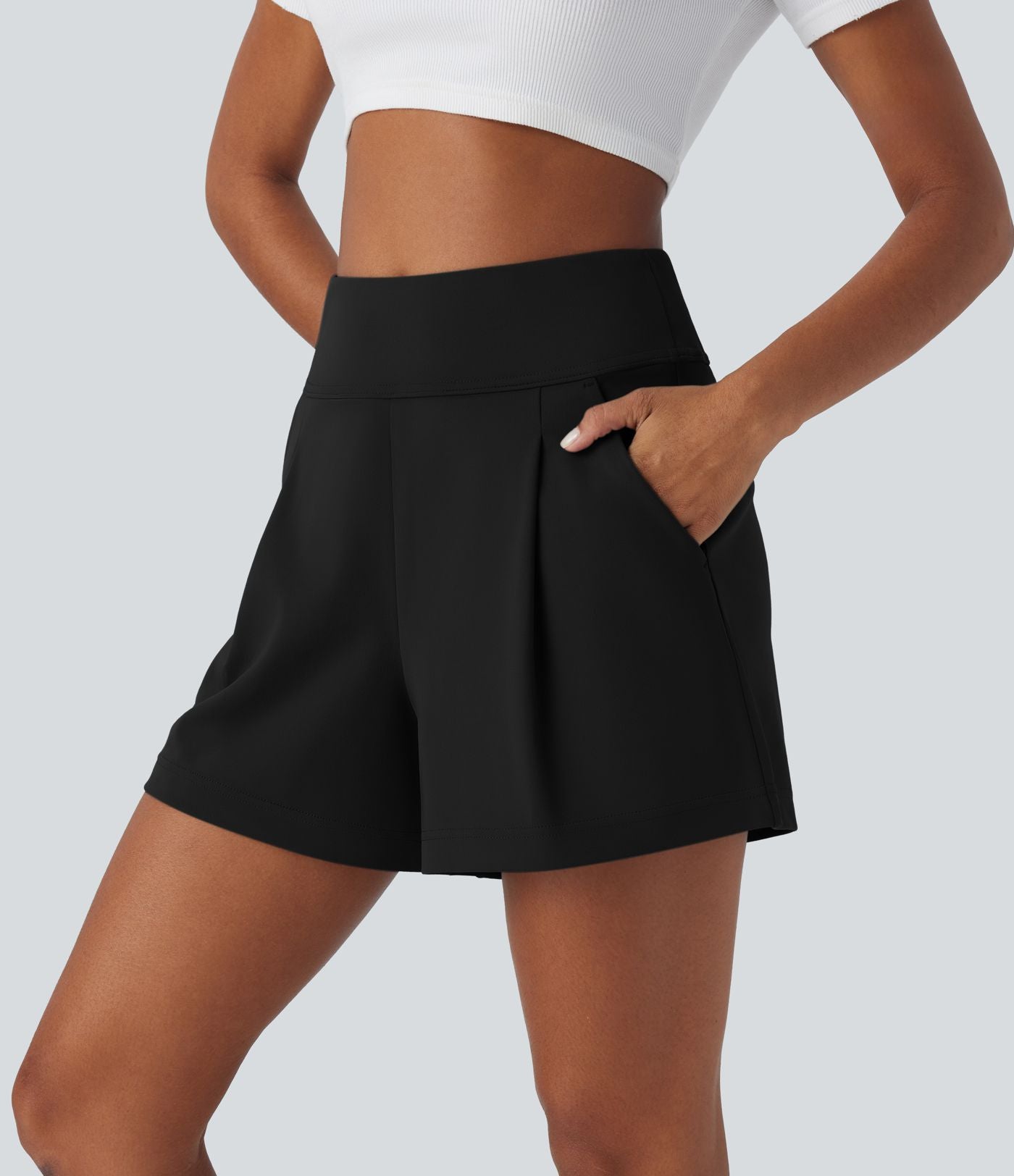 Short de travail large taille haute DayStretch avec poches