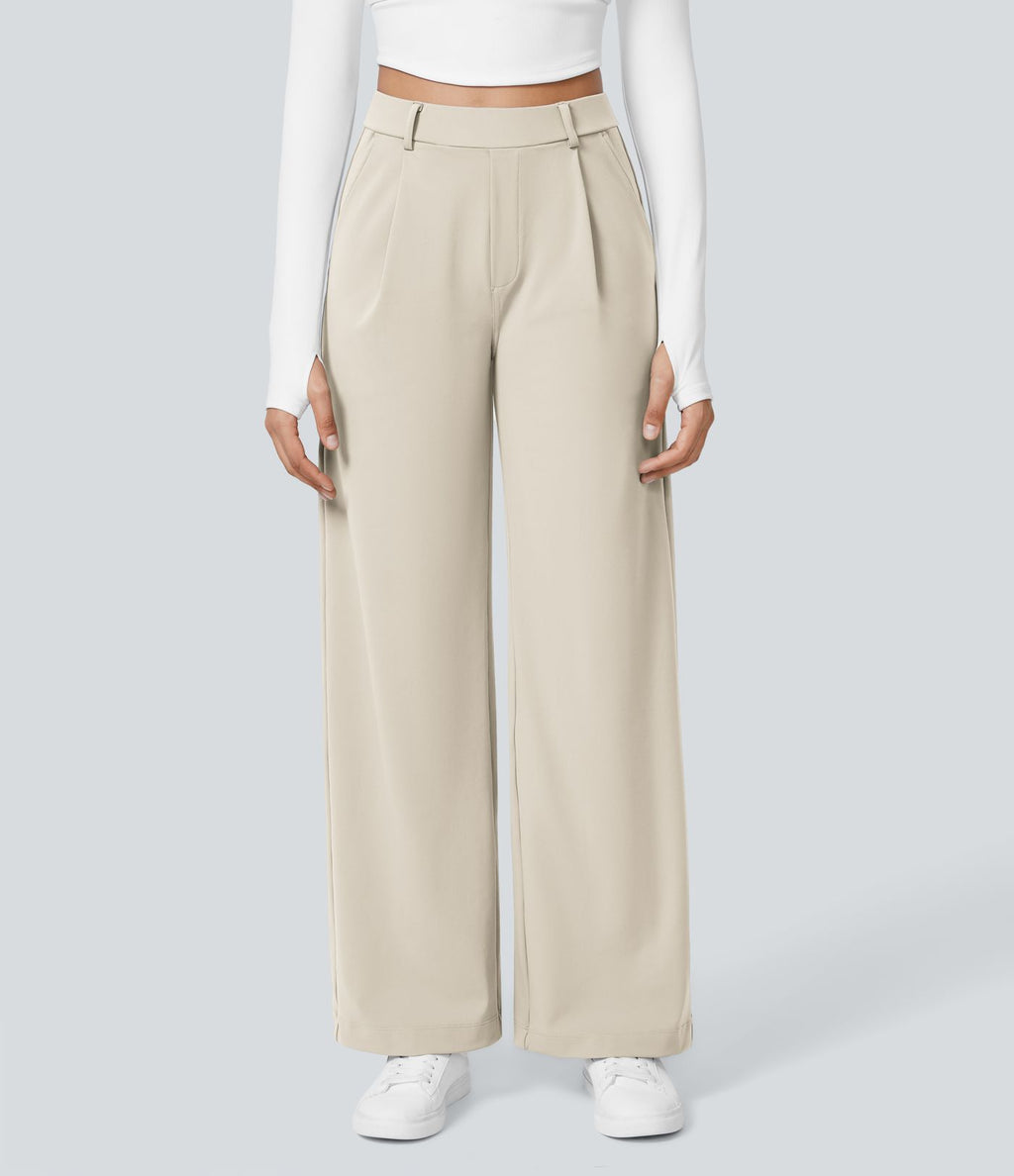 Pantalon tailleur Halara Flex™ DayStretch coupe droite taille haute avec poches