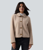 Veste casual sherpa col manches longues avec poches