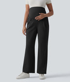 Pantalon tailleur de grossesse Halara Flex™ DayStretch coupe droite taille super haute avec poches