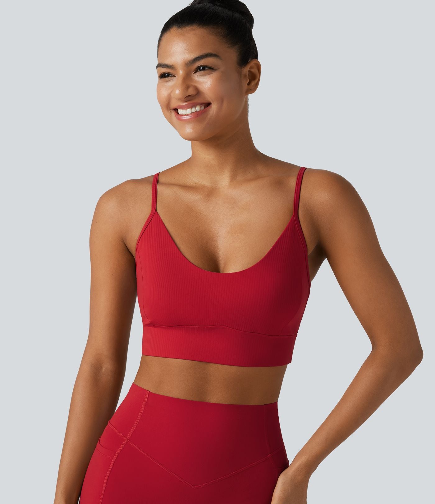 Brassière de sport et de yoga Halara UltraSculpt™ côtelé à maintien léger