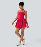 Robe de yoga courte 2-en-1 dos nu à séchage rapide Breezeful™ avec poches latérales - Easy Peasy Edition
