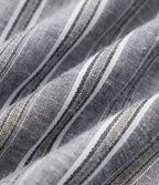 Short tailleur large en lin rayé taille haute avec cordon de serrage et poches