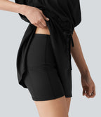 Robe de sport mini SoftlyZero™ Airy effet frais InstantCool sans manches, col rond, cordon ajustable, short amovible avec poches, protection solaire UPF50+