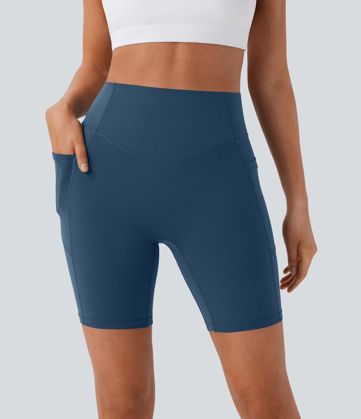 Legging de yoga gainant taille haute chiné à séchage rapide avec poches Halara UltraSculpt™