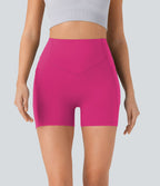 Short cycliste 12,5 cm d'entraînement gainant galbant taille haute avec effet scrunch et poches Halara UltraSculpt™