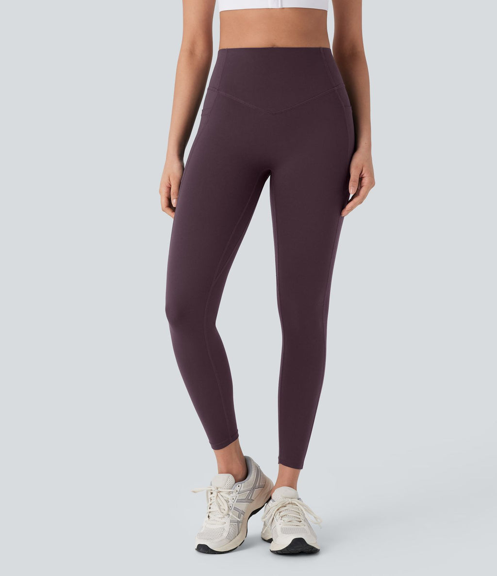 Legging de yoga gainant galbant taille haute avec fronces et poches Halara UltraSculpt™