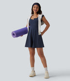 Combinaison de yoga SoftlyZero™ Airy manches courtes jambes larges effet frais InstantCool avec poches, accès facile Easy Peasy