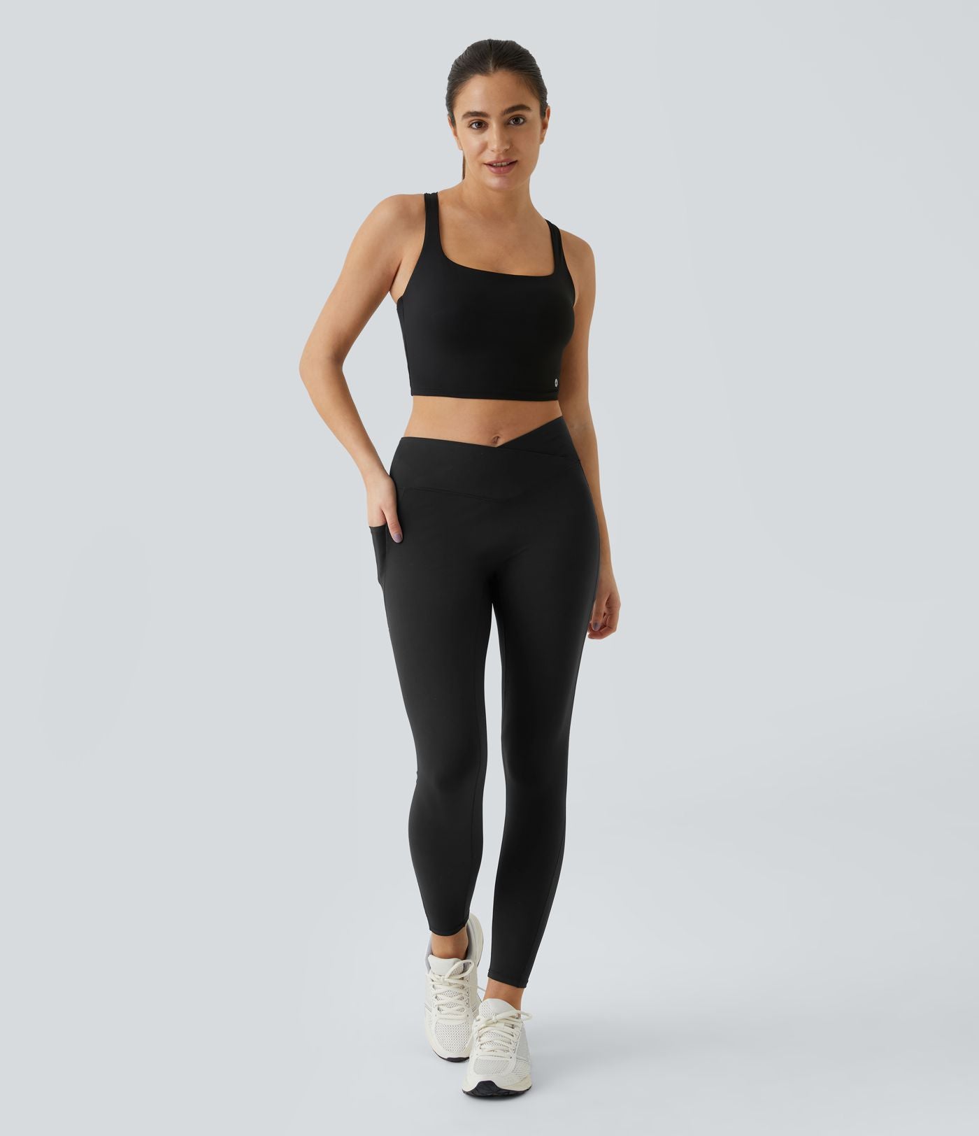 Patitoff™ 2.0 Legging Yoga Résistant Poils d'Animaux Taille Haute Croisée Poches Latérales