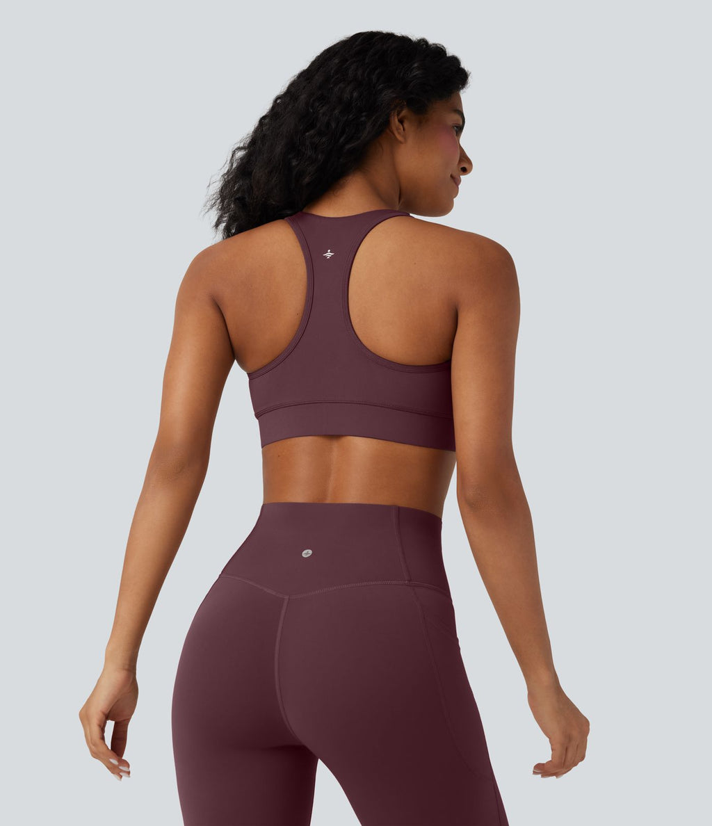 Brassière de sport entraînement Halara UltraSculpt™ soutien intermédiaire col V dos nageur bonnets A-C