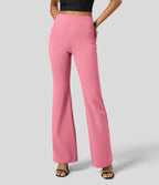 Pantalon tailleur légèrement évasé taille haute avec poches arrière Halara Flex™