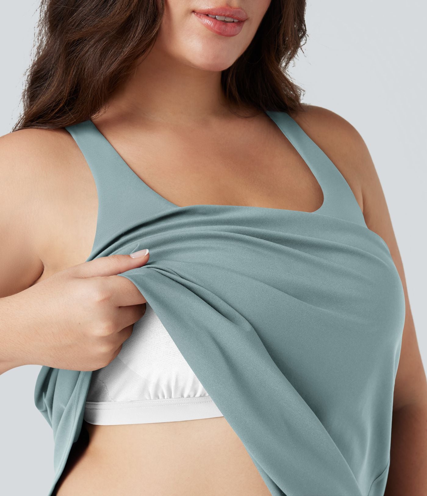 Débardeur running Halara UltraSculpt™ grande taille col rond ourlet arrondi