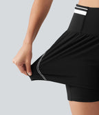 Short d’entraînement 2-en-1 SoftlyZero™ Airy réfléchissant taille très haute gainant effet frais 12,5 cm avec poches