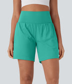 Short de yoga SoftlyZero™ Airy 2-en-1 taille très haute avec poches et effet frais InstantCool 17,5 cm