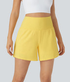 Short yoga 2-en-1 SoftlyZero™ Airy effet frais InstantCool taille très haute 12,5 cm avec poches, longueur allongée