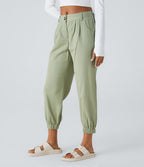 Joggings décontractés à taille mi-haute avec poches