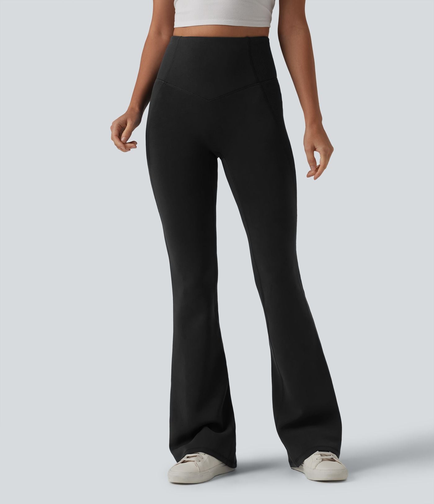 SpacerTek™ Pantalon casual évasé gainant taille haute