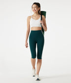 Legging yoga pedal pusher Halara UltraSculpt™ taille haute effet ventre plat avec bandes latérales