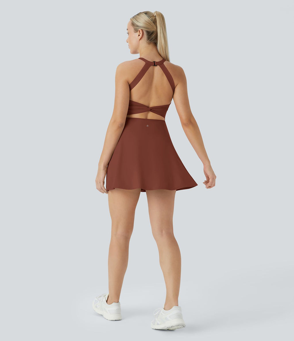 Robe de sport dos nu torsadée A-C