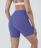 Softlyzero™ Short 17,5cm Yoga Taille Haute Crossover avec Poches Latérales