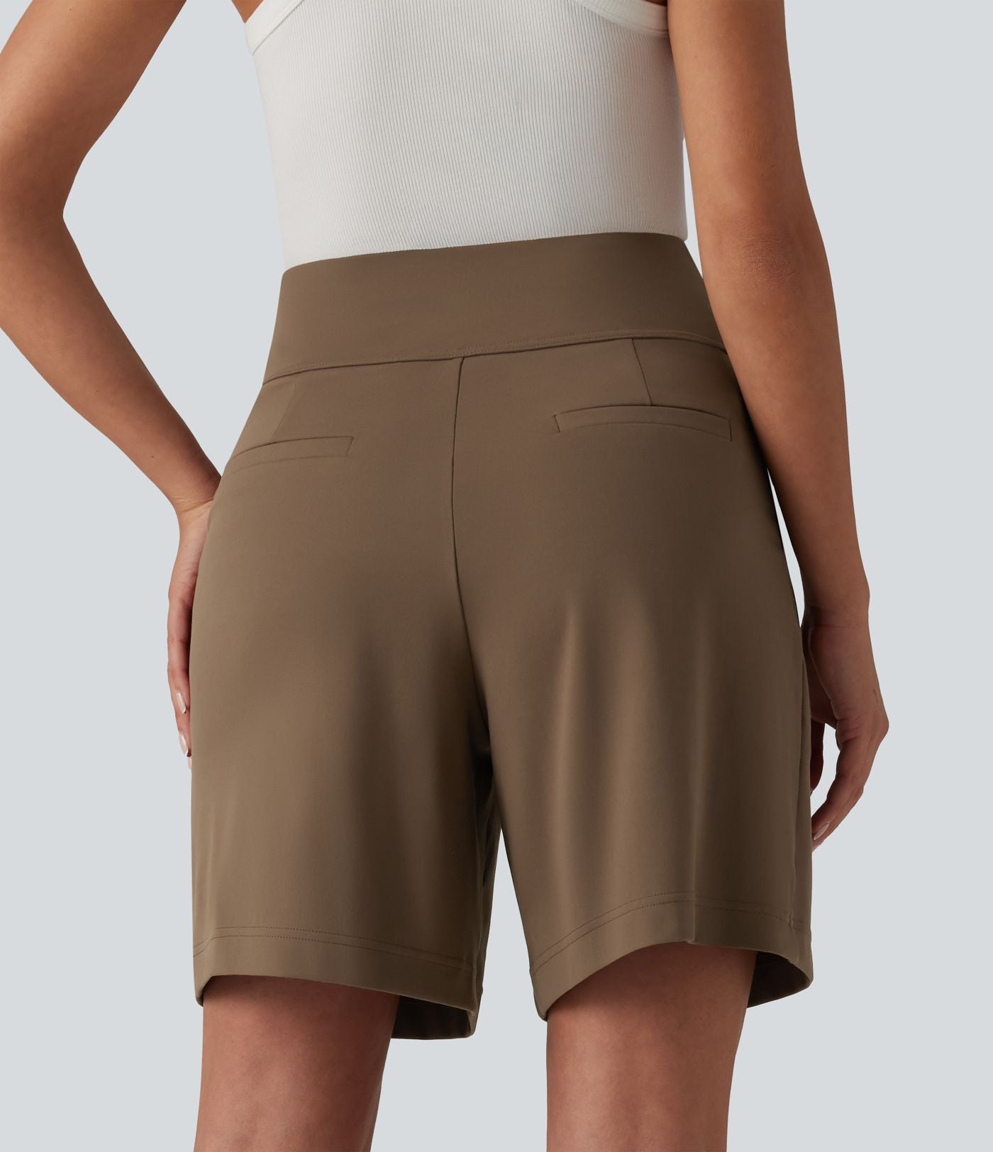 Short tailleur ample DayStretch taille haute 17,5 cm avec poches