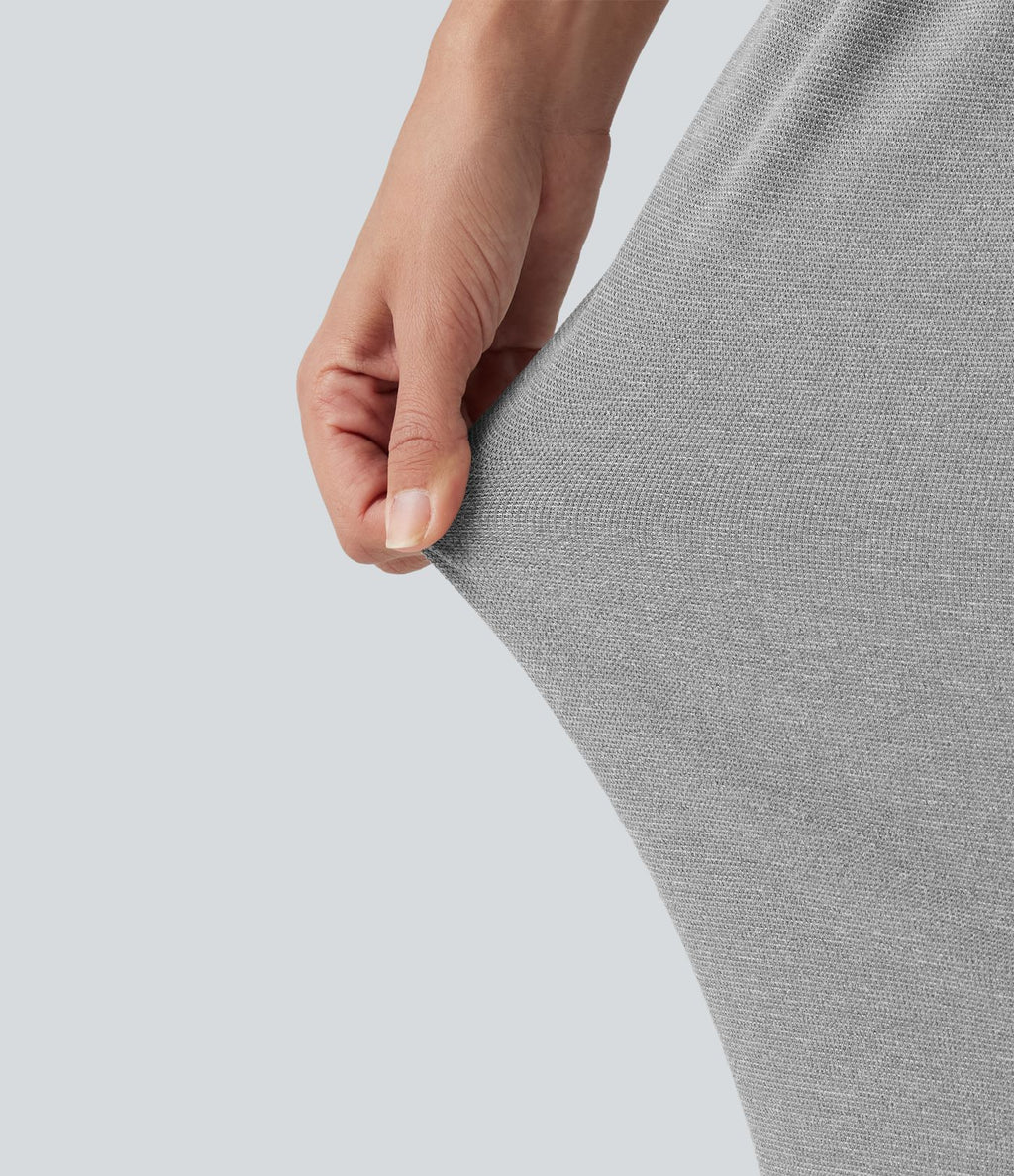 Halara Flex™ Pantalon tailleur fuselé taille haute en tissu gaufré avec poches