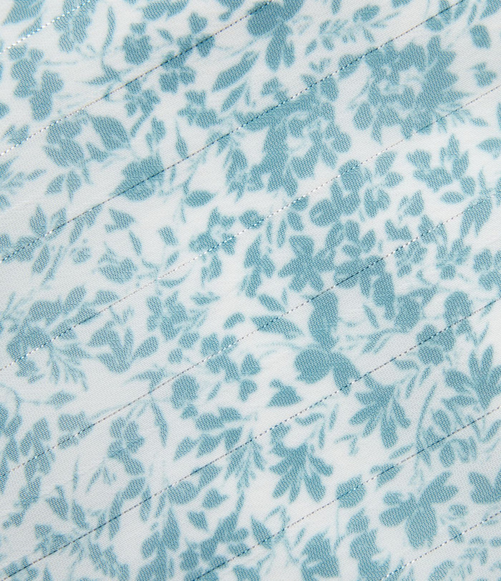 Jupe mi-longue fluide casual imprimé floral taille haute avec poches