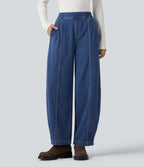 Jean barrel casual taille haute Halara Flex™ à poches
